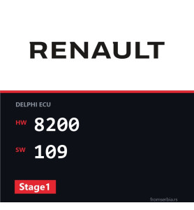 Renault Megane 8200 109 Stage1 tuning file