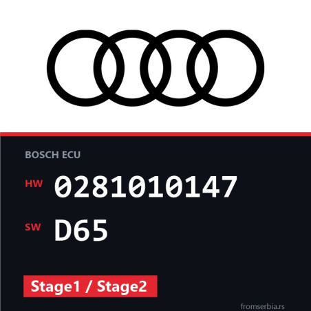 Audi A4 0281010147 D65 Stage1 / Stage2 tuning file
