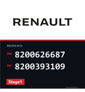 Renault Megane 8200626687 8200393109 Stage1 tuning file