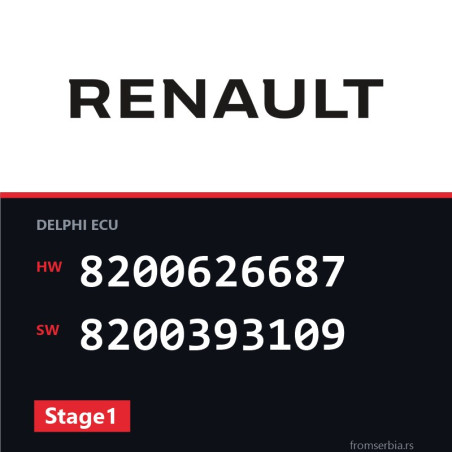 Renault Megane 8200626687 8200393109 Stage1 tuning file