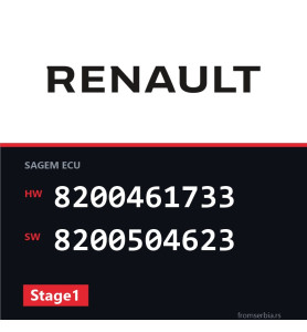 Renault Clio 8200461733 8200504623 Stage1 tuning file