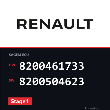 Renault Clio 8200461733 8200504623 Stage1 tuning file
