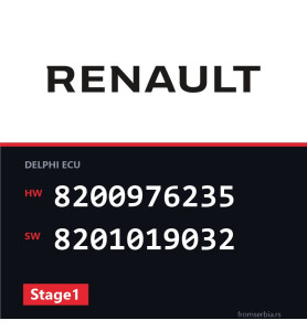 Renault Clio 8200976235 8201019032 Stage1 tuning file