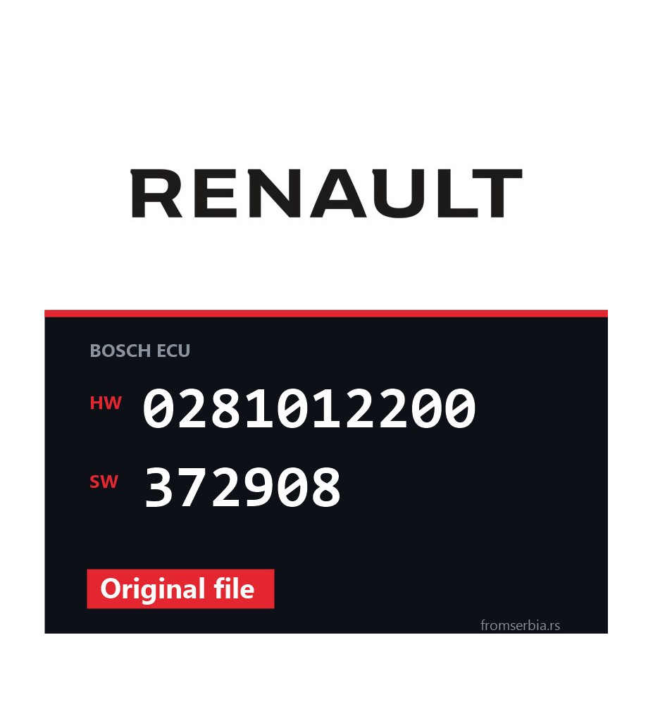 Renault Master 0281012200 372908 original ECU file
