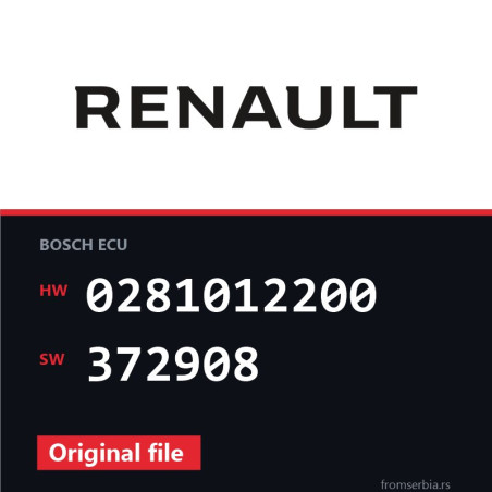 Renault Master 0281012200 372908 original ECU file
