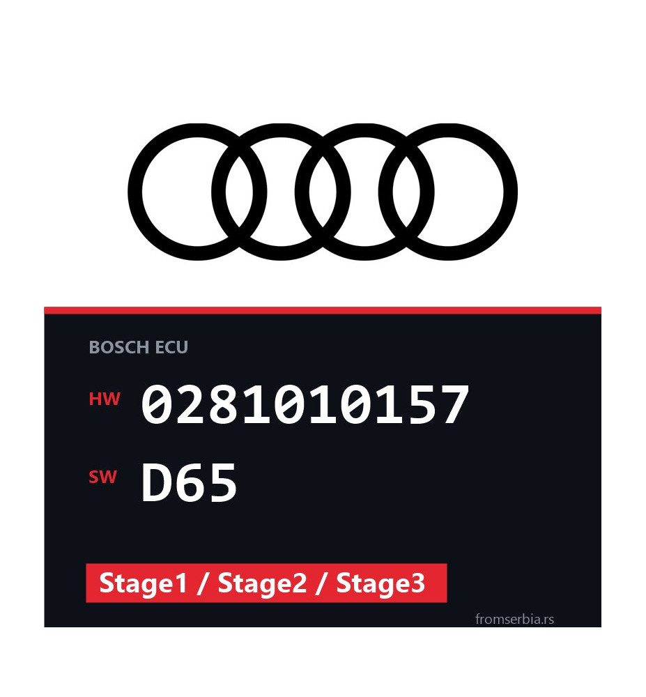 Audi A4 0281010157 D65 Stage1 / Stage2 / Stage3 tuning file