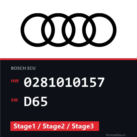 Audi A4 0281010157 D65 Stage1 / Stage2 / Stage3 tuning file