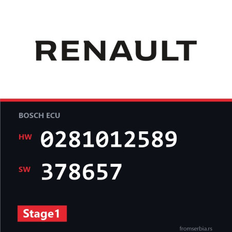 Renault Megane 0281012589 378657 Stage1 tuning file