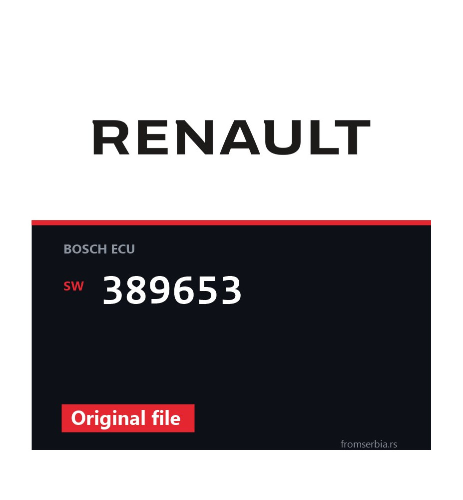 Renault Megane 389653 original ECU file