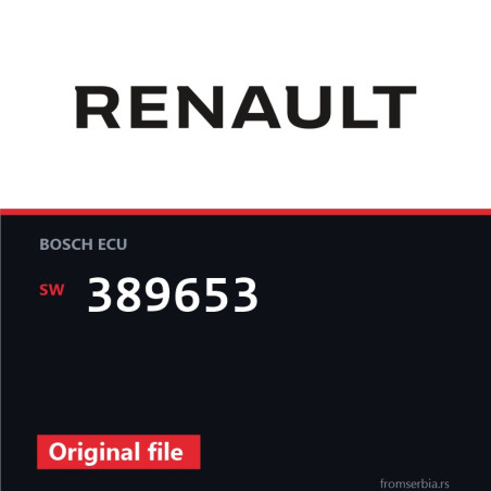Renault Megane 389653 original ECU file