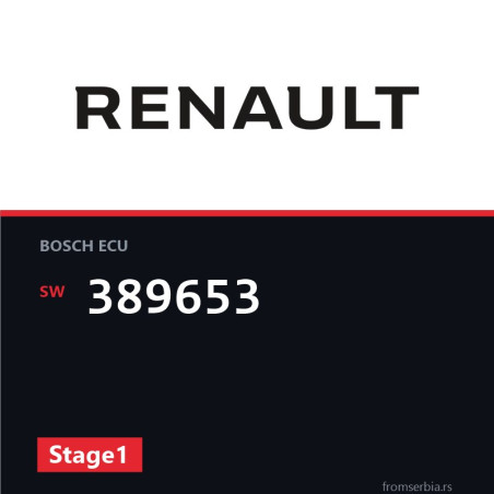 Renault Megane 389653 Stage1 tuning file