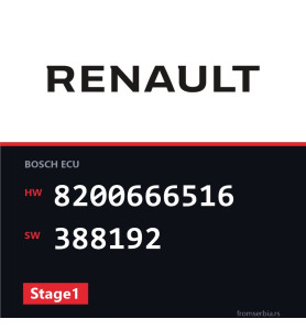 Renault Trafic 8200666516 388192 Stage1 tuning file