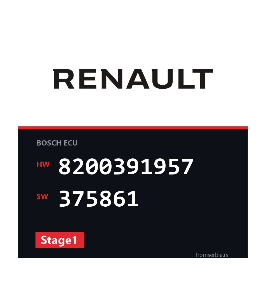 Renault Mascotte 8200391957 375861 Stage1 tuning file