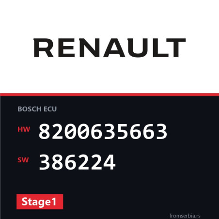 Renault Master 8200635663 386224 Stage1 tuning file