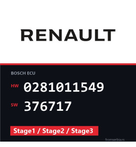 Renault Megane 0281011549 376717 Stage1 / Stage2 / Stage3 tuning file