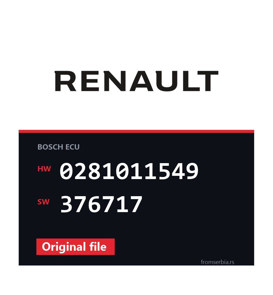 Renault Megane 0281011549 376717 original ECU file