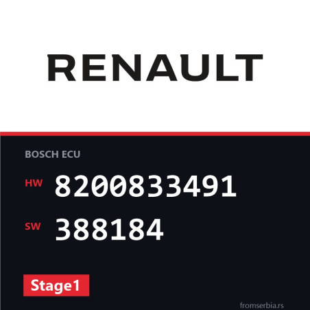 Renault Traffic 8200833491 388184 Stage1 tuning file