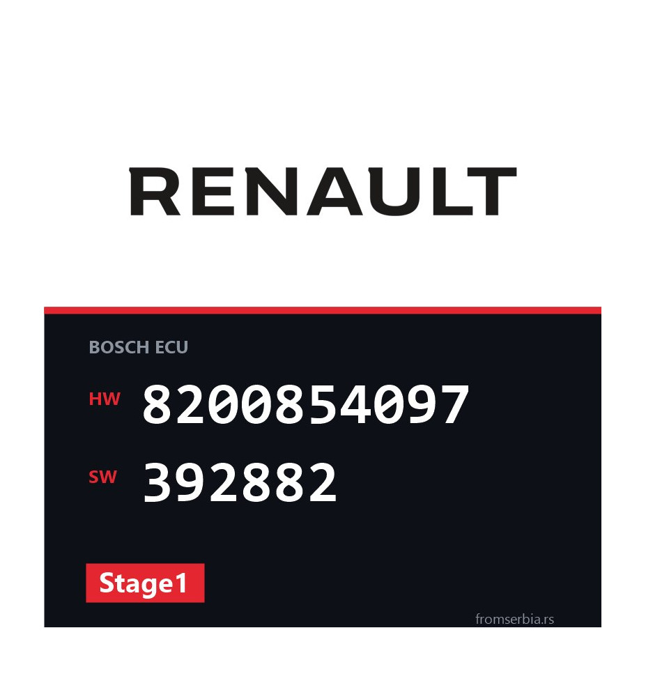 Renault Traffic 8200854097 392882 Stage1 tuning file