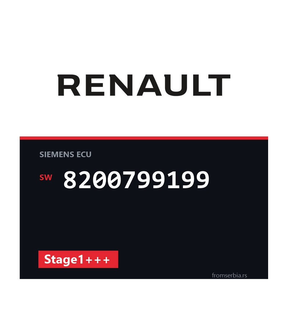 Renault Clio 8200799199 Stage1+++ tuning file