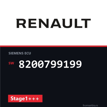 Renault Clio 8200799199 Stage1+++ tuning file