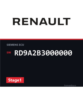 Renault Megane RD9A2B3000000 Stage1 tuning file