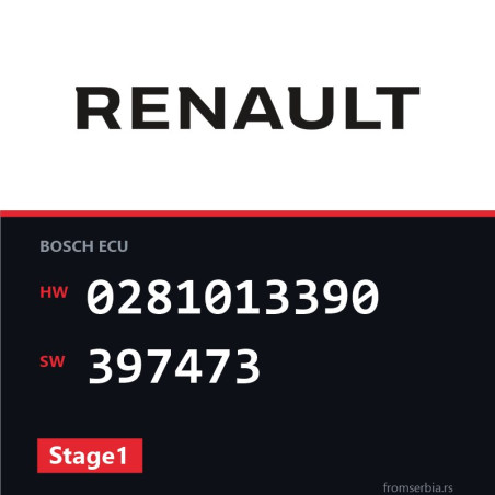 Renault Koleos 0281013390 397473 Stage1 tuning file