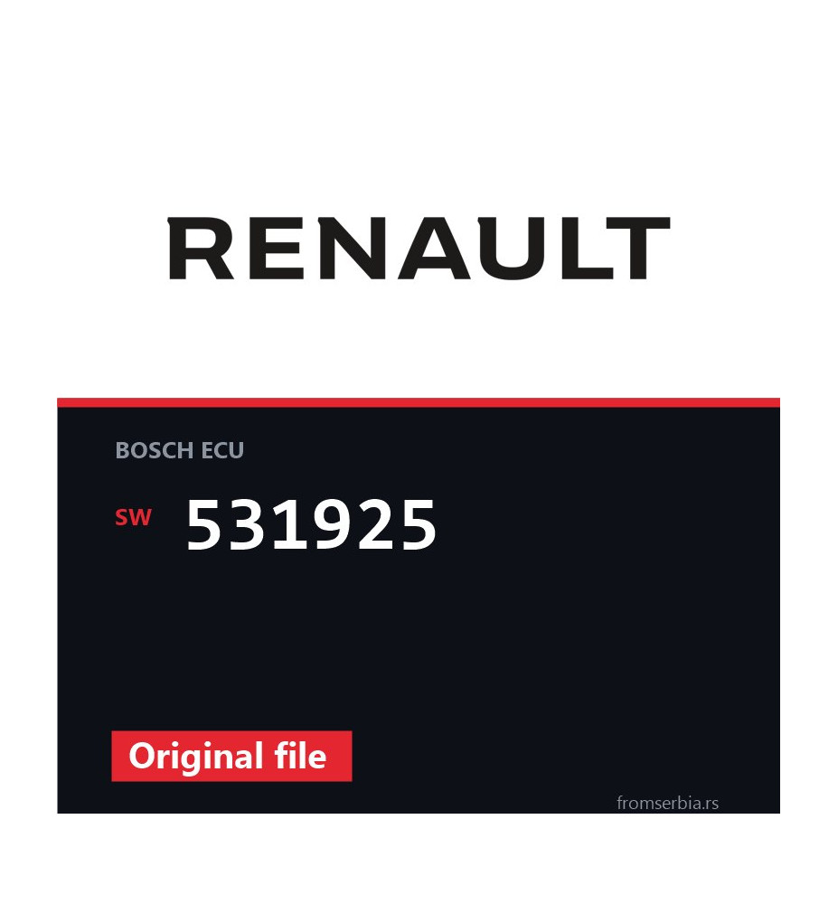 Renault MASTER 531925 original ECU file