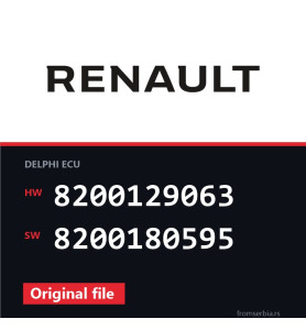 Renault Clio 8200129063 8200180595 original ECU file