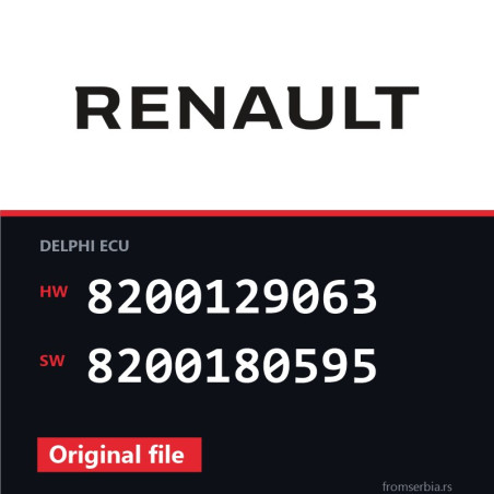 Renault Clio 8200129063 8200180595 original ECU file