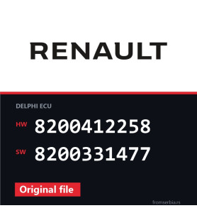 Renault Clio 8200412258 8200331477 original ECU file
