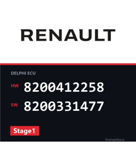 Renault Clio 8200412258 8200331477 Stage1 tuning file