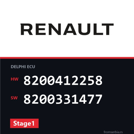 Renault Clio 8200412258 8200331477 Stage1 tuning file