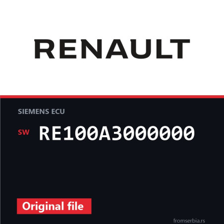Renault Clio RE100A3000000 original ECU file