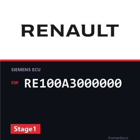 Renault Clio RE100A3000000 Stage1 tuning file