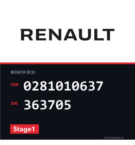 Renault Laguna 0281010637 363705 Stage1 tuning file