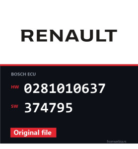 Renault Laguna 0281010637 374795 original ECU file