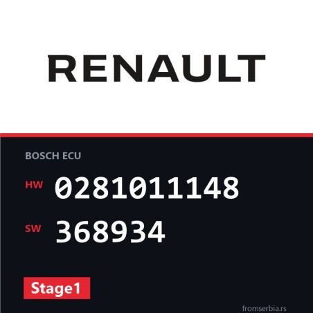 Renault Laguna 0281011148 368934 Stage1 tuning file