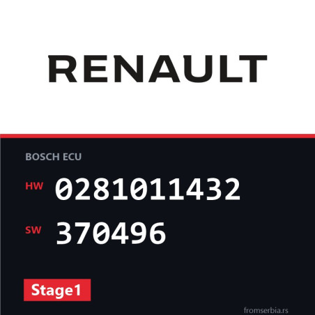 Renault Laguna 0281011432 370496 Stage1 tuning file