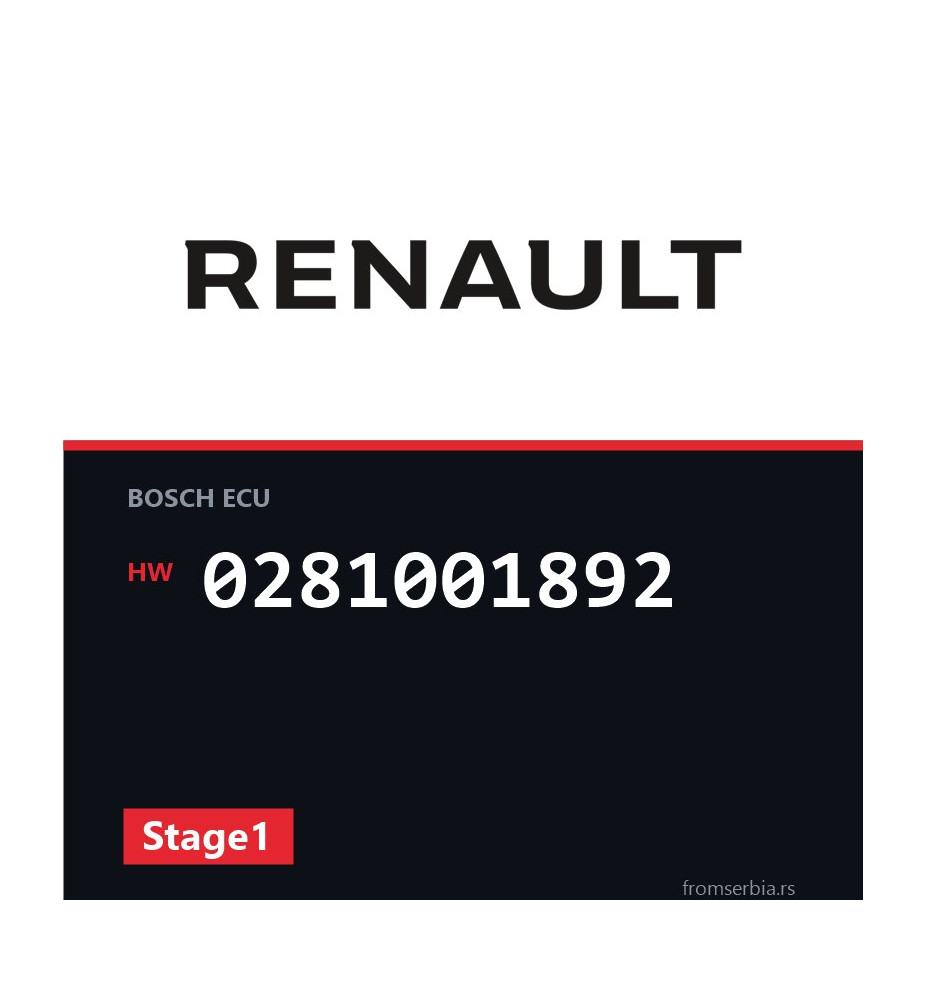 Renault Mascotte 0281001892 Stage1 tuning file