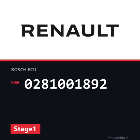 Renault Mascotte 0281001892 Stage1 tuning file