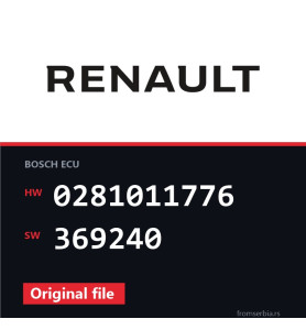 Renault Megane 0281011776 369240 original ECU file