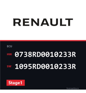 Renault Megane 0738RD0010233R 1095RD0010233R Stage1 tuning file