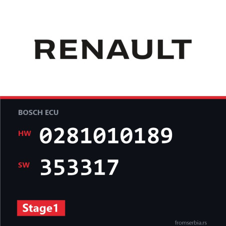 Renault Scenic 0281010189 353317 Stage1 tuning file