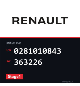 Renault Scenic 0281010843 363226 Stage1 tuning file