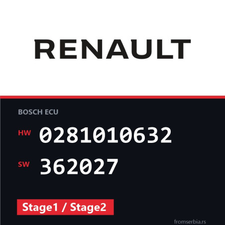 Renault Trafic 0281010632 362027 Stage1 / Stage2 tuning file