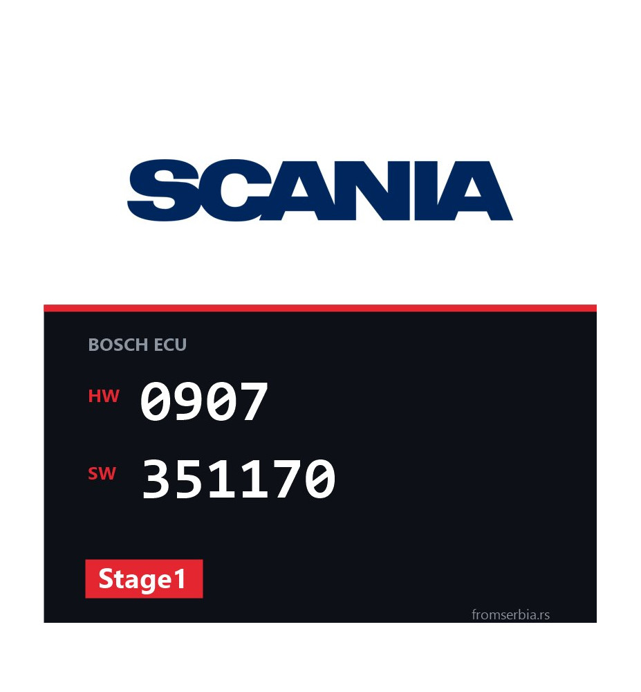 Scania R144 0907 351170 Stage1 tuning file
