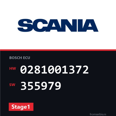 Scania P-R-T-340 0281001372 355979 Stage1 tuning file