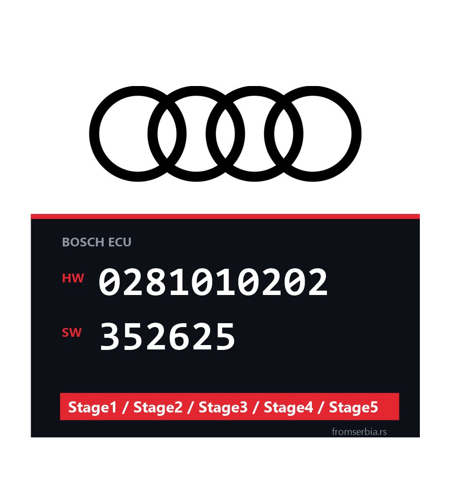 Audi 0281010202 352625 Stage1 / Stage2 / Stage3 / Stage4 / Stage5 file