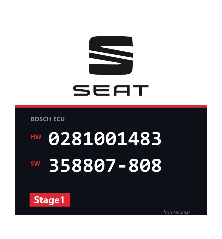 Seat Ibiza 0281001483 358807-808 Stage1 tuning file