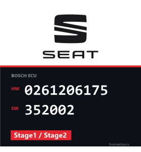 Seat Toledo 0261206175 352002 Stage1 / Stage2 tuning file